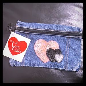 Denim Make-up Bag/Wallet